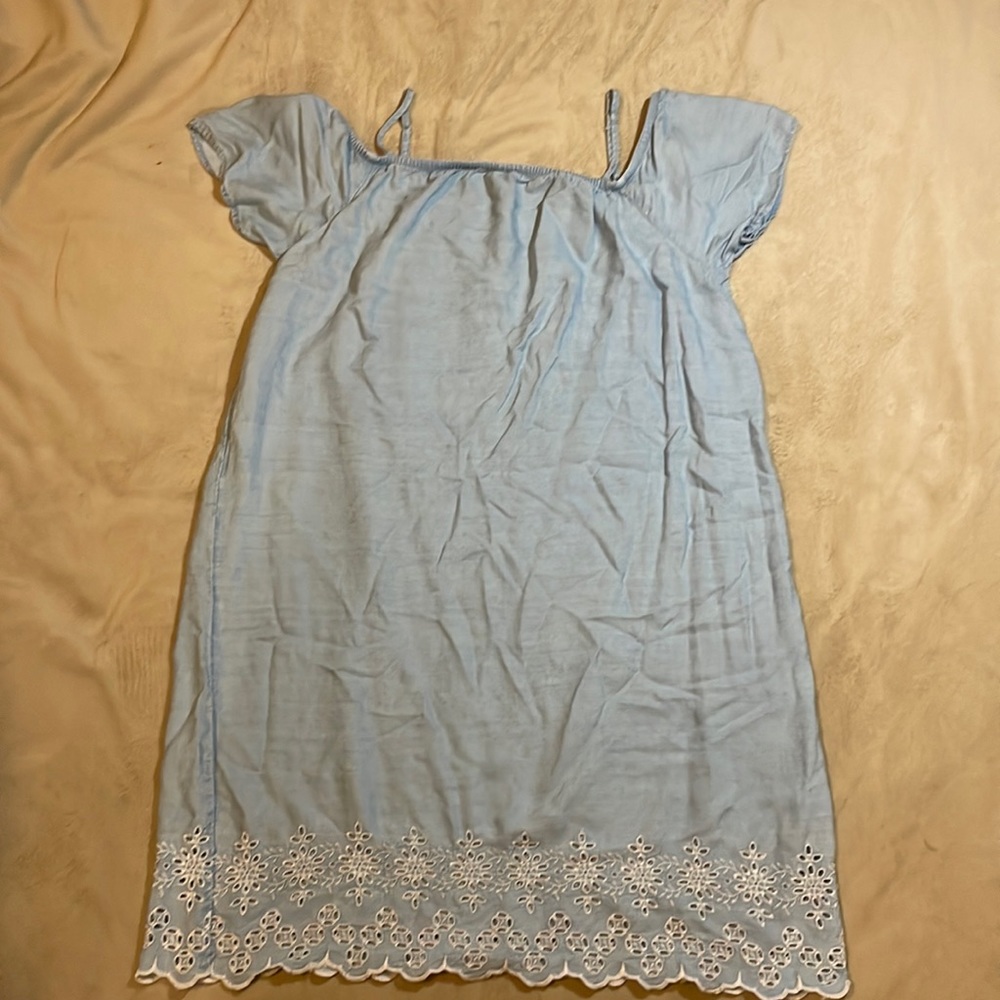 Old navy baby blue off shoulder midi dress